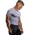 Brisira Men Coolmax Baselayer Compression Shirt Gym Athletic Workout Short-Sleeve Cool Dry Size S to 2XL
